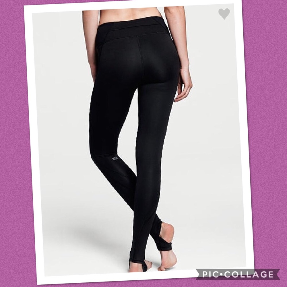 Victoria's Secret Black Knockout Stirrup Tights